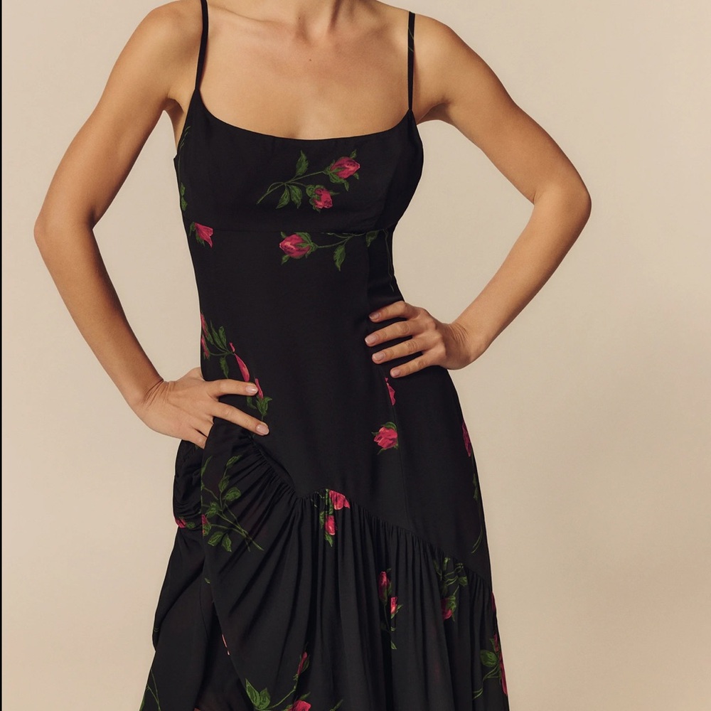 Catana Black Floral Reformation Dress